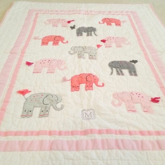 Pottery Barn Kids Harper Quilt & Sheet for Crib "M" and Winter Fitted Crib Sheet - Picture 3 of 14